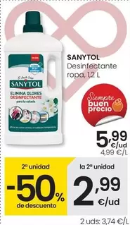 Oferta de Sanytol - Desinfectante Ropa por 5,99€ en Eroski