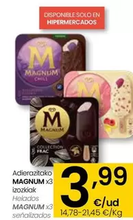 Oferta de Magnum - Helados por 3,99€ en Eroski