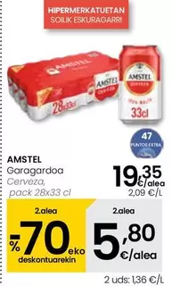 Oferta de Amstel - Cerveza por 19,35€ en Eroski