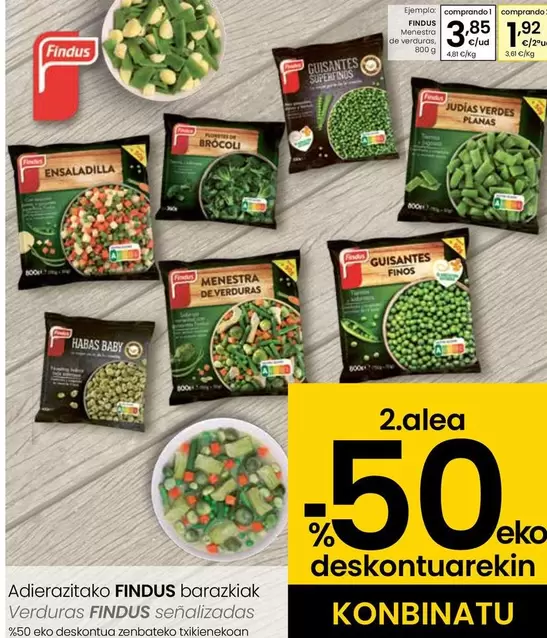 Oferta de Findus - Verduras senalizadas por 3,85€ en Eroski