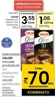 Oferta de Valor - Mousse Sin Azucar Con Avellanas por 3,55€ en Eroski