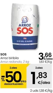 Oferta de Sos - Arroz Redondo por 3,66€ en Eroski