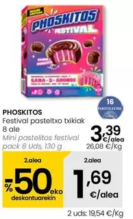 Oferta de Phoskitos - Mini Pastelitos Festival por 3,39€ en Eroski