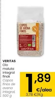 Oferta de Veritas - Copos Finos De Avena Integral por 1,89€ en Eroski