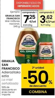 Oferta de Granja San Francisco - Miel Milflores Nacional por 7,25€ en Eroski