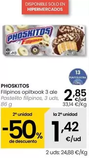 Oferta de Phoskitos - Pastelito Filipinos por 2,85€ en Eroski