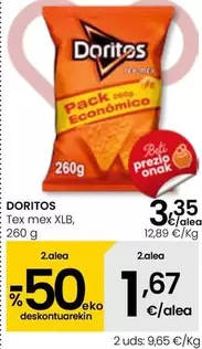 Oferta de Doritos - Tex Mex Xlb por 3,35€ en Eroski