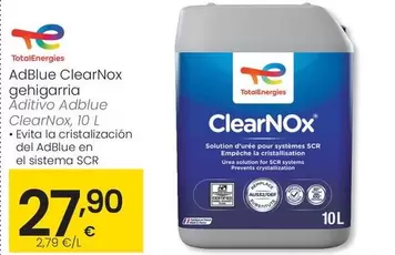 Oferta de TotalEnergies - Aditivo Adblue Clearnox por 27,9€ en Eroski