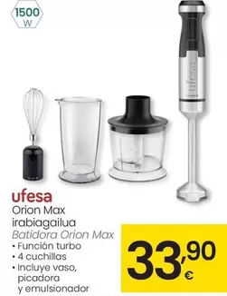 Oferta de Ufesa - Batidora Orion Max por 33,9€ en Eroski