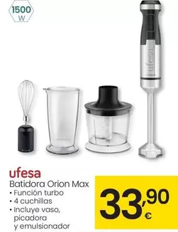 Oferta de Ufesa - Batidora Orion Max por 33,9€ en Eroski