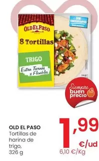 Oferta de Old El Paso - Tortillas De Harina De Trigo por 1,99€ en Eroski