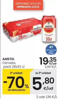 Oferta de Amstel - Cerveza por 19,35€ en Eroski