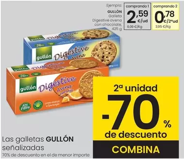 Oferta de Gullón - Galleta Digestive Avena Con Chocolate por 2,59€ en Eroski