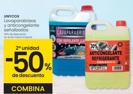 Oferta de Unycox - Lavaparabrisas Y Anticongelante Senalizados en Eroski