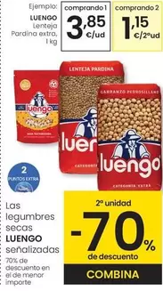 Oferta de Luengo - Lenteja Pardina Extra por 3,85€ en Eroski