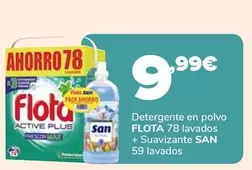 Oferta de Flota - Detergente En Polvo/ Suavizante San por 9,99€ en Supeco