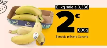 Oferta de Bandeja Plátano Canario por 2€ en Supeco