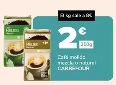 Oferta de Carrefour - Cafe Molido Mezcla O Natural por 2€ en Supeco