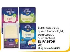 Oferta de El Pastor - Loncheados De Queso Tierno, Light, Semicurado O Sin Lactosa por 1€ en Supeco