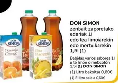 Oferta de Don Simón - Bebidas por 0,9€ en Supeco