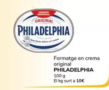 Oferta de Philadelphia - Formatge En Crema Original por 1€ en Supeco