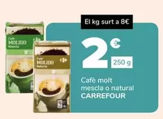 Oferta de Carrefour - Cafe Molt Mescla O Natural por 2€ en Supeco