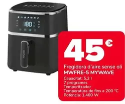 Oferta de Mywave - Fregidora D'aire Sense Oli Mwfre-5  por 45€ en Supeco