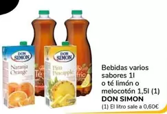 Oferta de Don Simón - Bebidas Varios Sabores O Te Limon O Melocoton por 0,9€ en Supeco