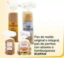 Oferta de Ruipan - Pan De Molde Original O Integral,  De Perritos Con Sésamo O Hamburguesas por 0,9€ en Supeco