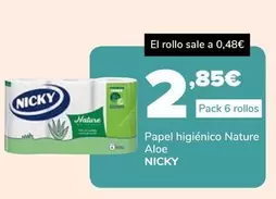 Oferta de Nicky - Papel Higiénico Nature Aloe por 2,85€ en Supeco