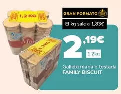 Oferta de Family Biscuits - Galleta María O Tostada por 2,19€ en Supeco