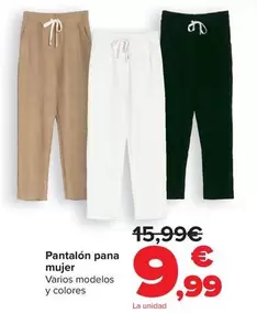 Oferta de Pantalón Pana Mujer por 9,99€ en Carrefour