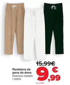 Oferta de Pantalón Pana Mujer por 9,99€ en Carrefour