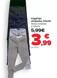 Oferta de Leggings Afelpados Infantil por 3,99€ en Carrefour