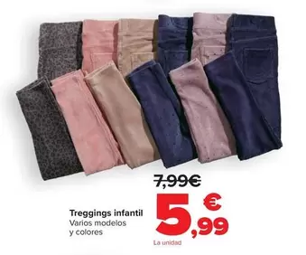 Oferta de Treggings Infantil por 5,99€ en Carrefour