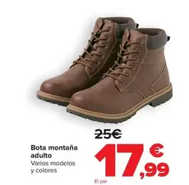 Oferta de Bota Montana Adulto por 17,99€ en Carrefour