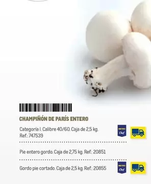 Oferta de Chef - Champiñón De Paris Entero en Makro