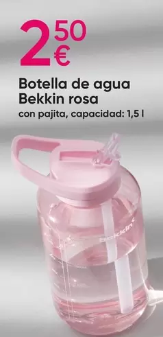 Oferta de Botella De Agua Rosa por 2,5€ en Pepco