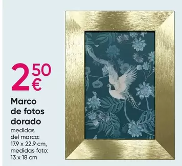 Oferta de Marco De Fotos Dorado por 2,5€ en Pepco