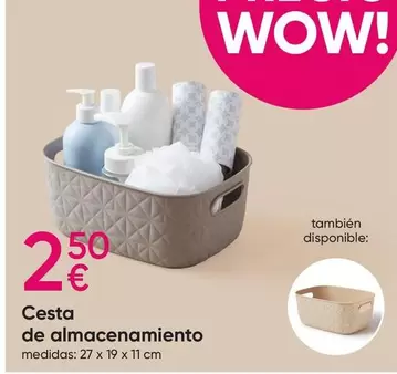 Oferta de Cesta De Almacenamiento por 2,5€ en Pepco