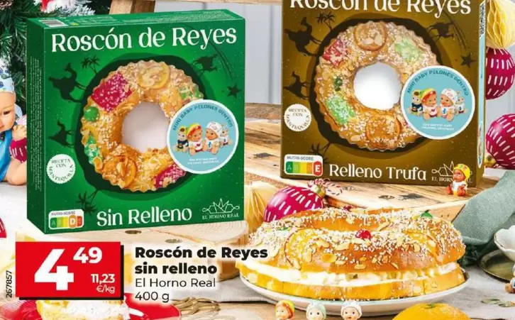 Oferta de El Horno Real - Roscon De Reyes Sin Relleno  por 4,49€ en Dia