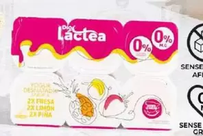 Oferta de Dia Lactea - Yogur Doble 0% Sabor A Limon-Fresa-Pina por 1,15€ en Dia