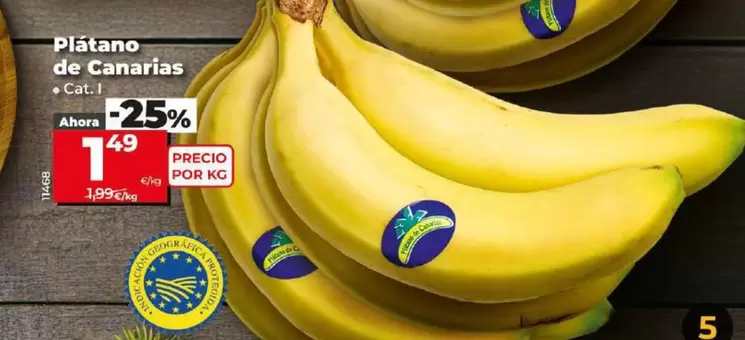 Oferta de Plátano De Canarias por 1,49€ en Dia