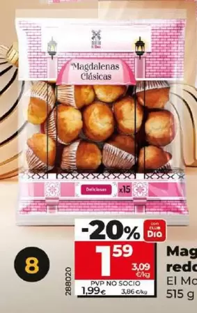 Oferta de El Molino De Dia - Magdalenas Clasicas por 1,59€ en Dia