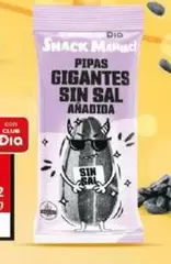 Oferta de Dia Snack Maniac - Pipas Gigantes Sin Sal por 0,79€ en Dia