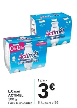 Oferta de Actimel - L.casei por 3€ en Carrefour Express