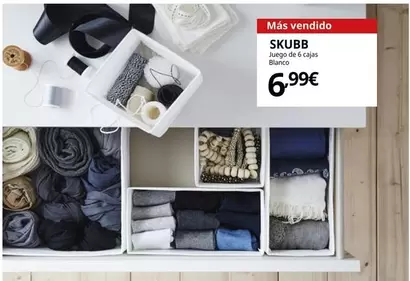 Oferta de SKUBB - Juego De 6 Cajas, Blanco por 6,99€ en IKEA