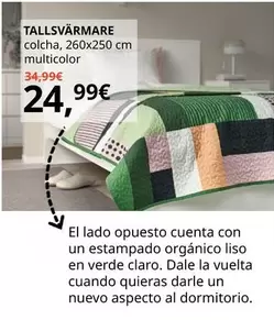 Oferta de Tallsvarmare - Colcha 260x250 Cm Multicolor  por 24,99€ en IKEA