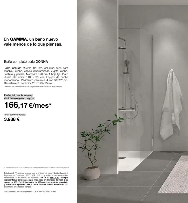 Oferta de Bano Completo Serie Donna por 3988€ en Grup Gamma