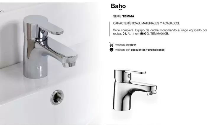 Oferta de Baho - Serie Temma por 56€ en Grup Gamma